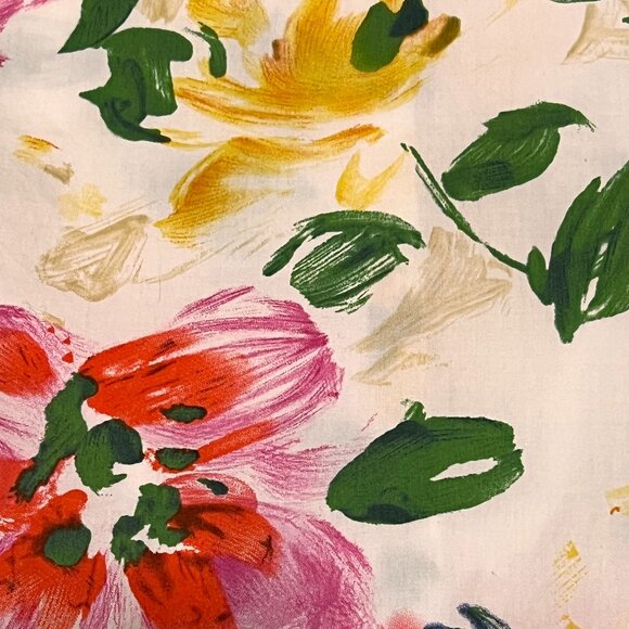 Lauren Ralph Lauren Floral Button Front Cotton Top, 1X - Picture 7 of 9